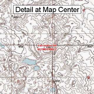  USGS Topographic Quadrangle Map   Carrington SW, North 