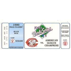  1990 World Series Ticket Game 2 Reds As Oakland 