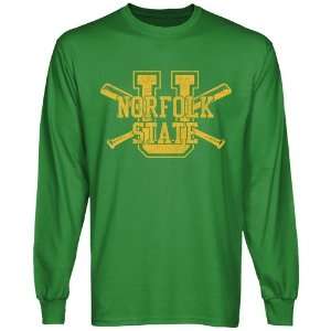  Norfolk State Spartans Cross Sticks Long Sleeve T Shirt 