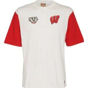  Wisconsin Badgers Old School Short Sleeve Baseball T Shirt 