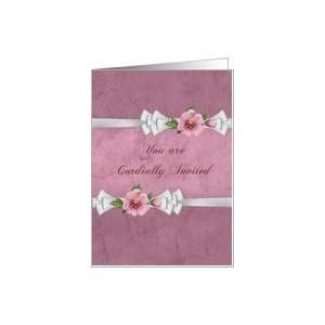You are Cordially invited Wedding, Invite, Invitation, Floral, Flowers 