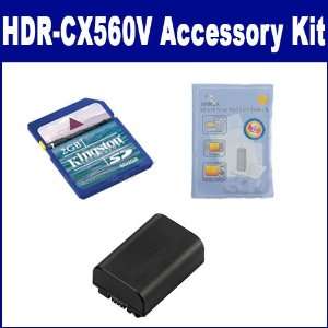  Sony HDR CX560V Camcorder Accessory Kit includes KSD2GB 