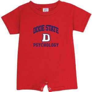  Dixie State Red Storm Red Psychology Arch Baby Romper 