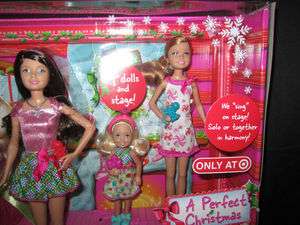  Perfect Christmas Holiday Set of 4 Dolls Skipper Stacie Chelsea Stage