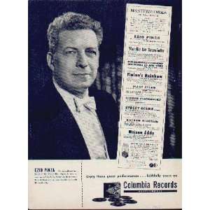 EZIO PINZA with the Metropolitan Opera Orchestra, Conducted by Bruno 