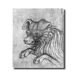  Head Of A Dog From The The Vallardi Album Giclee Print 