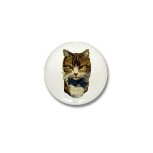  Cat and blue bow Pets Mini Button by  Patio 