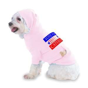 VOTE FOR CATERER Hooded (Hoody) T Shirt with pocket for your Dog or 