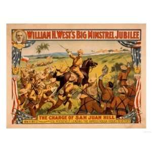  Big Minstrel Jubilee Charge of San Juan Hill Poster Giclee 