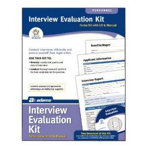  Adams Interview Evaluation Kit, 8.88 x 11.69 Inch, White 