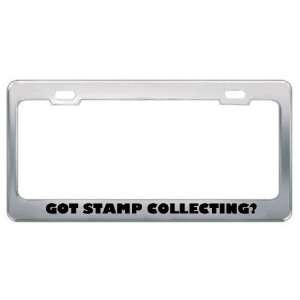 Got Stamp Collecting? Hobby Hobbies Metal License Plate Frame Holder 