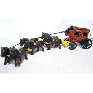  Stagecoach with Horses Figurine