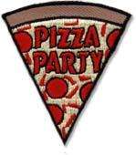 Boy Girl PIZZA PARTY  SLICE Patches Crests SCOUT/GUIDE  