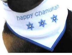 Happy Chanukah Dog Scarf Bandana   I See Spot   Sm or L  