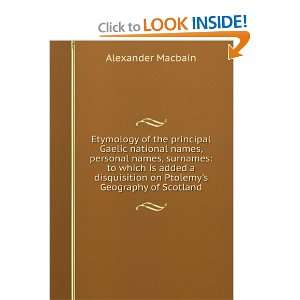   on Ptolemys Geography of Scotland Alexander Macbain Books
