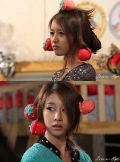 Etude House] EtudeHouse Strawberry Sponge Hair Roll 4ea Korean Roller 