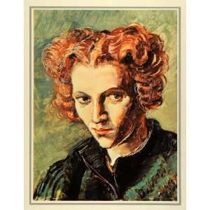  1941 Print Henry Varnum Poor Portrait Art Red Head Haired 