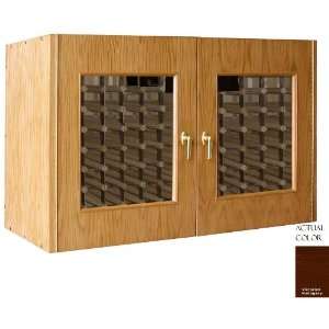   ma 224 Bottle Wine Cellar Credenza   Glass Doors / Mahogany Cabinet