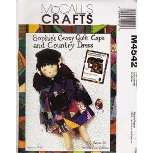   M4542 ~ Sophies Crazy Quilt Cape and Country Dress Pattern ~ Ragdoll