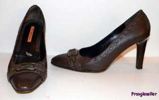 Via Spiga womens high heels pumps shoes 8.5 M brown leather  