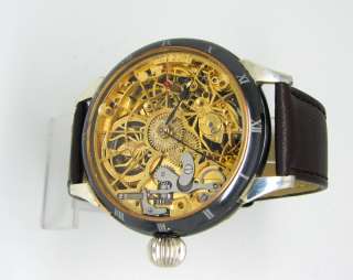 Antique 1910 Mens Primo OMEGA SKELETON Vintage Wristwatch / Spiders 
