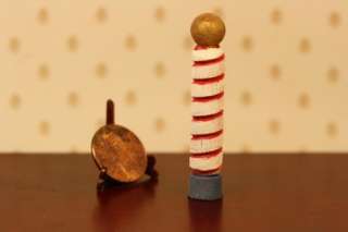Dollhouse Miniature Hand Painted Barber Pole Designed for the 112 