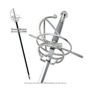  Renaissance Rapier Fencing Sword With Wire Wrapped Swept 
