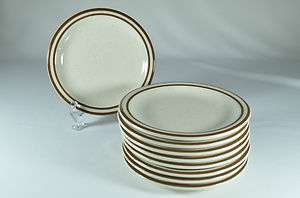 SYRACUSE BROWN SPECKLED BROWN TRIM BAND BREAD PLATE (9) available 