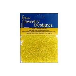  Darice Jewelry Designer Seed Bead 10/0 Transparent Yellow 