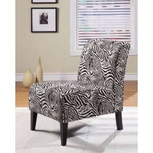  Lily Slipper Chair   Black/White Zebra