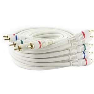 5RCA AV Component Audio / Video Cable (White) Male to Male (Component 
