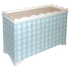  changing table dresser    gingham by sweet beginnings 