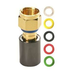  Steren Compression Connector With Color Bands   Mini RG 59 