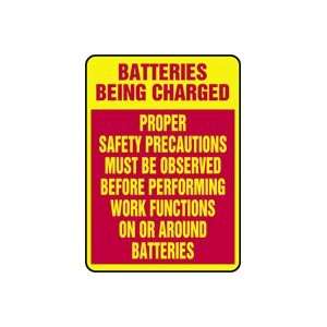  BATTERIES BEING CHARGED PROPER SAFETY PRECAUTIONS MUST BE 