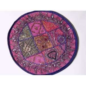  Round Accent Purple Chair Seat Pillow Case Cushion 16 