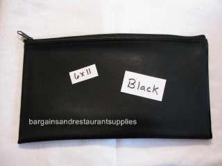 One Vinyl Bank Coin Transit Zipper Bag 6 x11 Black  