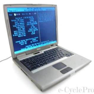   Laptop  1.4GHz Pentium  512MB DDR  40GB 5400RPM  CD ROM  