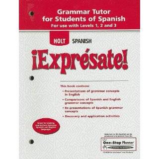 Holt Spanish Grammar Tutor for Students of Spanish Levels 1,2 and 3 