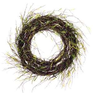  18 Silk Willow Hanging Wreath  Green (case of 2) Patio 
