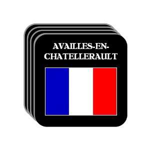 France   AVAILLES EN CHATELLERAULT Set of 4 Mini Mousepad Coasters