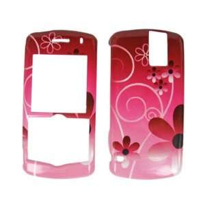 PINK FLOWERS design for Blackberry Pearl 8100 snap on cover faceplate 