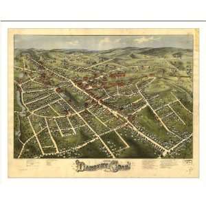 Historic Danbury, Connecticut, c. 1875 (M) Panoramic Map Poster Print 