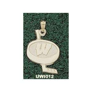    Univ Of Wisconsin W Hockey Puck Charm/Pendant