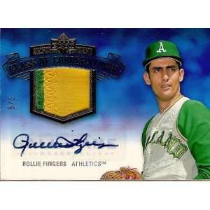  05 UD ROLLIE FINGERS Hall of Fame Patch Autograph 5/5 