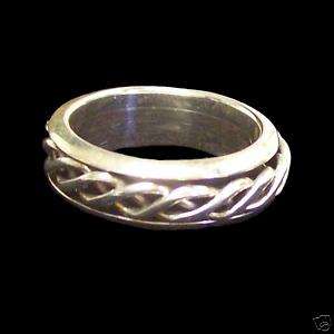 Celtic Woven Knot Spinner Ring Sterling 925 Size 7  