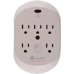  GE 55205 5 OUTLET IN WALL SURGE PROTECTOR JAS55205 