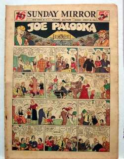 1938 NY Comic Section Joe Palooka/Mickey Mouse/Tarzan  