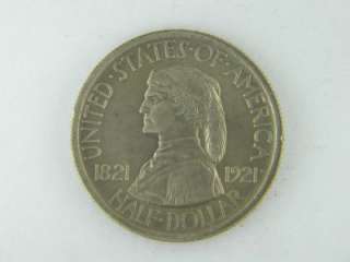 1921 50c Missouri Centennial Half Dollar AU/BU /D 421  