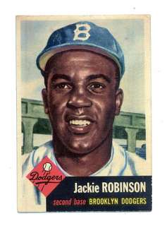 1953 Topps JACKIE ROBINSON #1 Dodgers *CENTERED*  