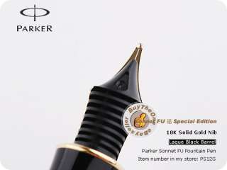 Parker Sonnet FU 福 Fountain Pen 18K Gold Nib Exclusive  